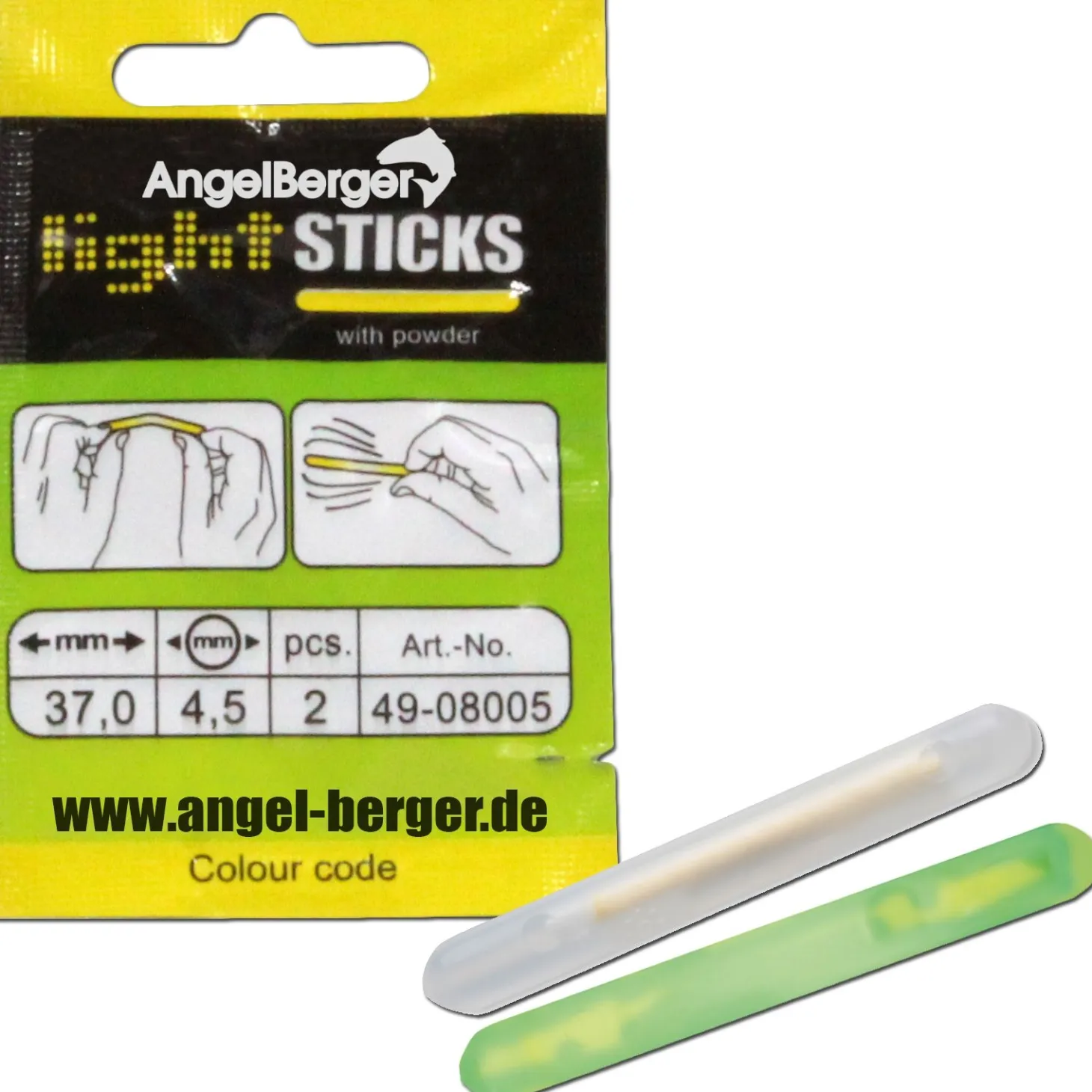 2 Angel Knicklichter Standard 4,5mm Angelzubehör