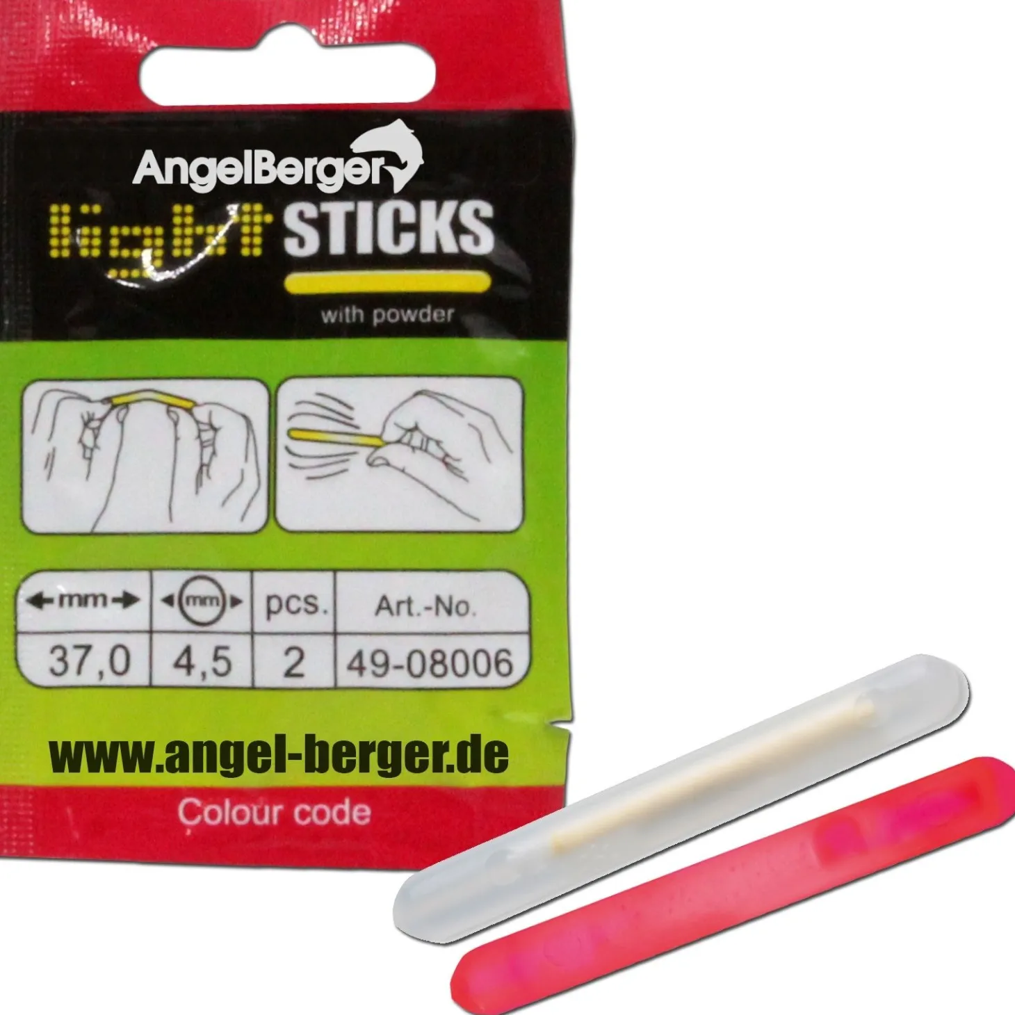 2 Angel Knicklichter Standard 4,5mm Angelzubehör