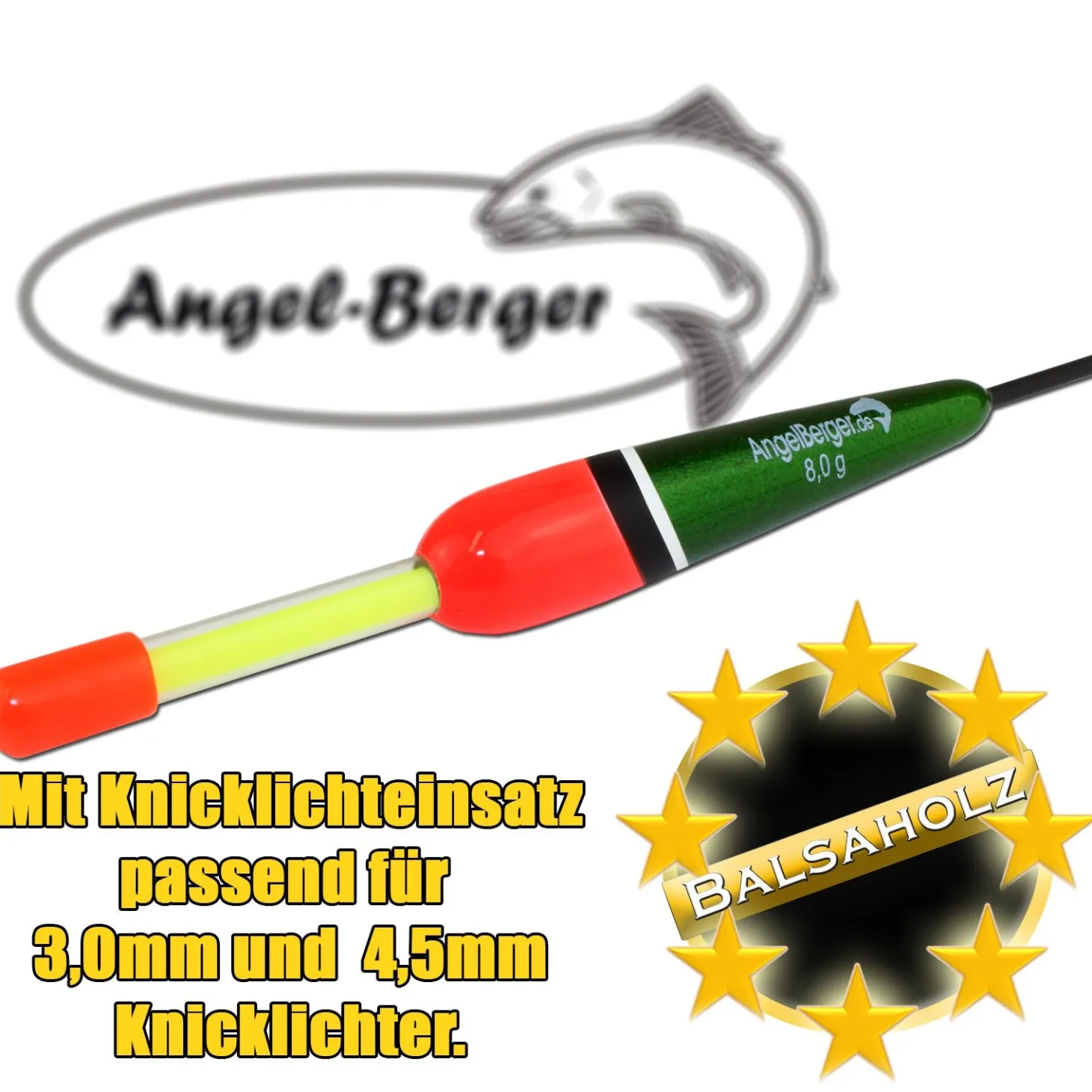 Angel Berger Balsaholz Knicklichtpose 1 Friedfischangeln