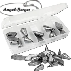Angel Berger Bleisortiment mit Box gemischt Blei & Futterkörbe