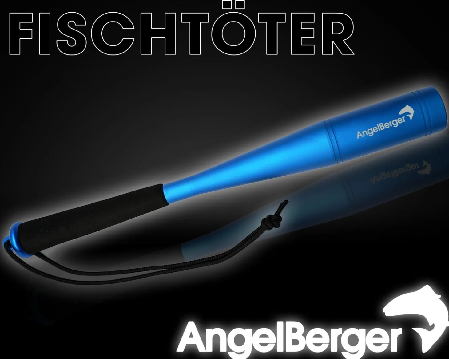 Angel Berger Deluxe Aluminium Fischtöter mit Handschlaufe Fischbetäuber Totschläger Friedfischangeln