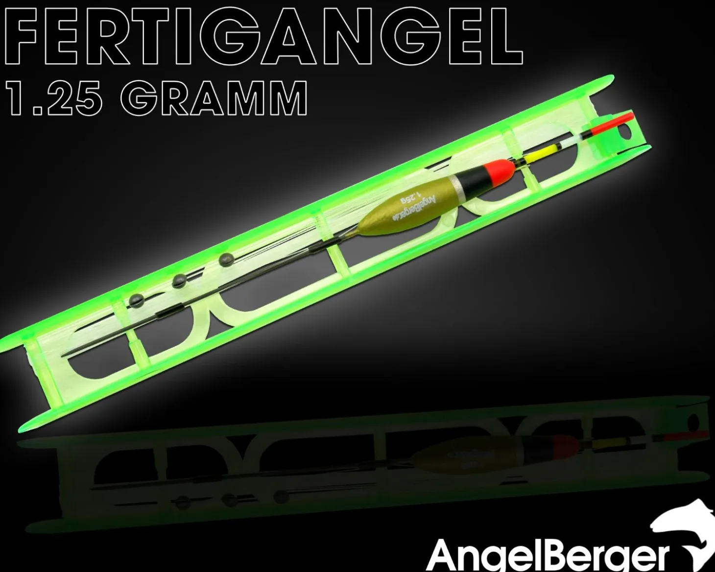 Angel Berger Fertigangel 1,25g Angelset Posenmontage Stippangel Handangel Fertigmontage Friedfisch Angeln Friedfischangeln