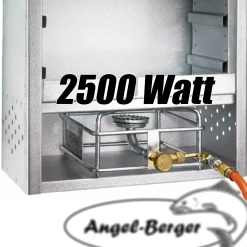 Angel Berger Gasheizung Gasbrenner für Räucherofen 2,5 kW Heizung Räucherschrank Räucherheizung 2500W Räuchern