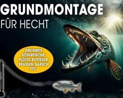 Angel Berger Hecht Grundmontage Set Köderfischmontage Ready2Fish Angelset Pike Dead Bait Stand Up Montage Köderfisch Stehaufbleimontage Angelsets