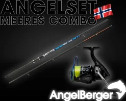 Angel Berger Meerescombo Angelset Norwegen Pilkset Pilkrute mit Stationärrolle Meeresangeln Norway Meeresangelset Angelsets
