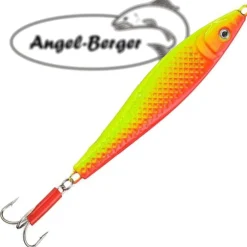 Angel Berger Pilker orange gelb Meeresköder Norwegen Dorschangeln Pilk Ostsee  Angelköder
