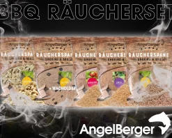 Angel Berger Premium BBQ Räucher Set Räuchermehl Räucherspäne verschiedene Sorten  Räuchern
