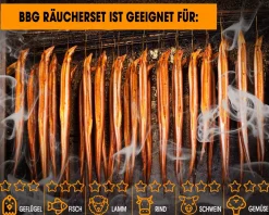 Angel Berger Premium BBQ Räucher Set Räuchermehl Räucherspäne verschiedene Sorten  Räuchern