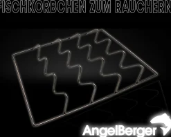Angel Berger Premium Räucherrost Fischkörbchen 34 x 25cm Edelstahl Räuchern