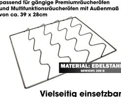 Angel Berger Premium Räucherrost Fischkörbchen 34 x 25cm Edelstahl Räuchern