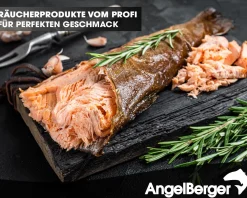 Angel Berger Premium Räucherrost Fischkörbchen 34 x 25cm Edelstahl Räuchern