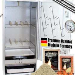 Angel Berger Premium Räucherofen hochwertiger Räucherschrank mit viel Räucherzubehör Smoker Räuchern  Räucherofen