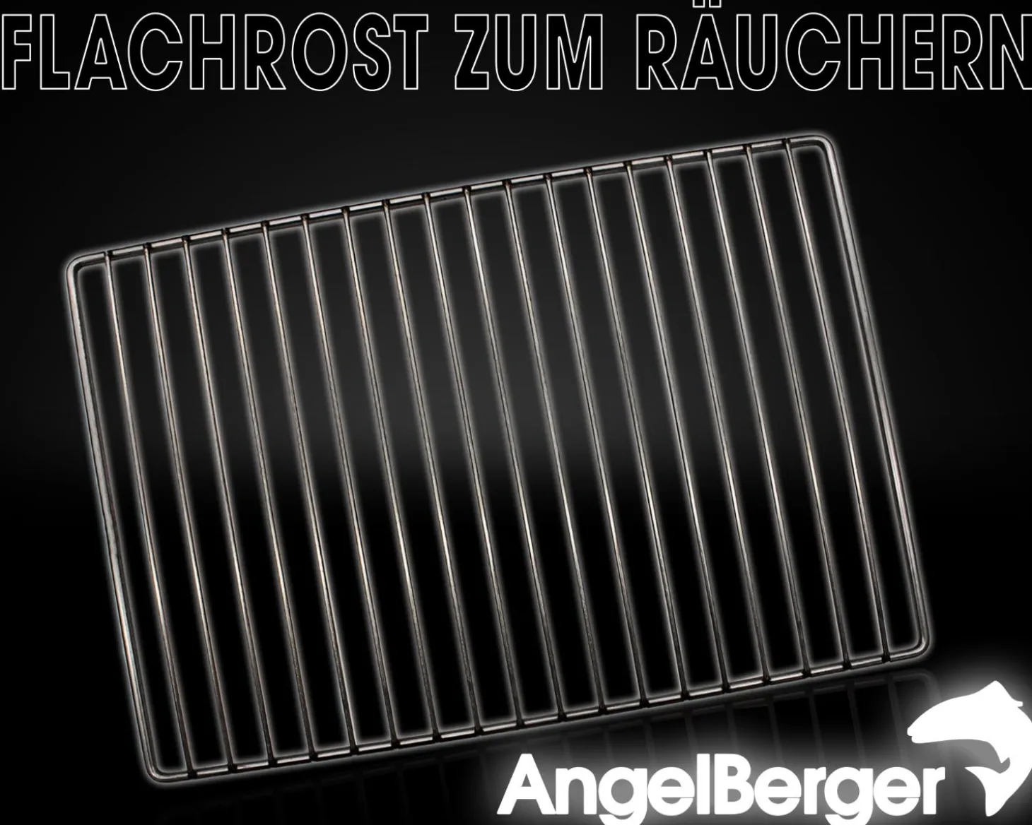 Angel Berger Premium Räucherrost Flachrost 34 x 25 cm Edelstahl Räuchern
