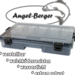 Angel Berger Pro Tackle Box Medium Kunstköderbox Köderbox wasserdicht Zubehörbox Angelzubehör