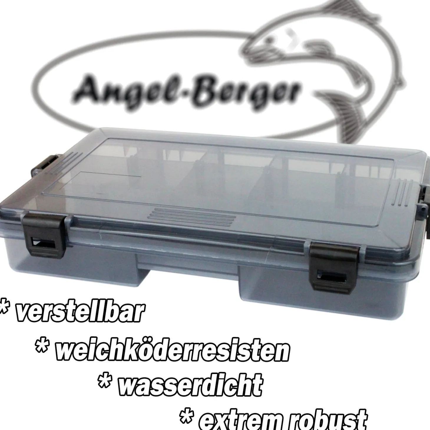 Angel Berger Pro Tackle Box Medium Kunstköderbox Köderbox wasserdicht Zubehörbox Angelzubehör