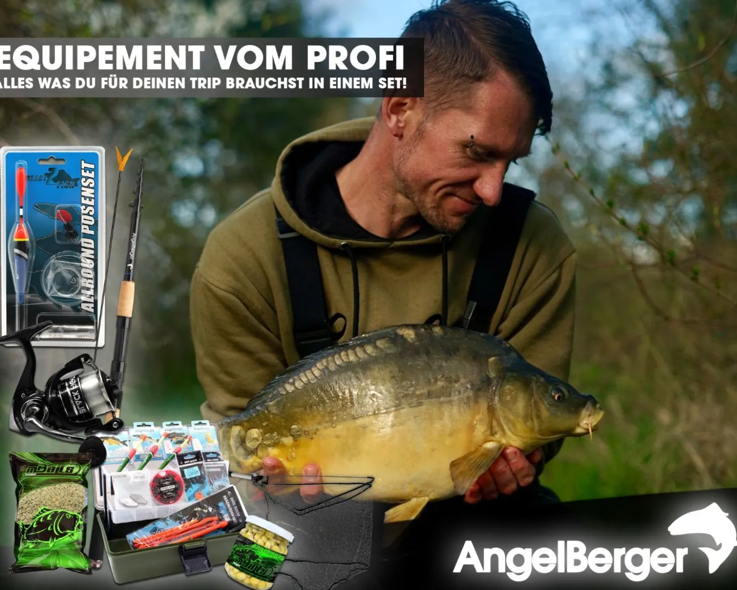 Angel Berger Riesiges Angelset Angelausrüstung Angelsets