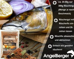 Angel Berger Räucherfix 250g Räucherblitz Räucherlake Räucherlauge Fisch Räuchern Smoker Fischgewürz Räuchermehl & Gewürze