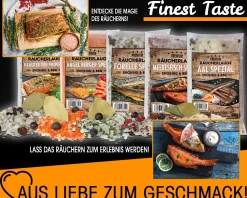 Angel Berger Räucherlauge 5 verschiedene Sorten Sparpack Räucherlake Fisch Räuchern Räuchergewürz Smoker Fischgewürz Räuchermehl & Gewürze