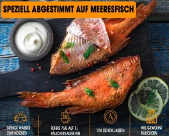 Angel Berger Räucherlauge Meeresfisch Spezial 600g Räucherlake Fisch Räuchern Räuchergewürz Smoker Fischgewürz Räuchermehl & Gewürze