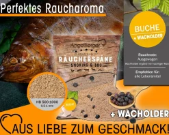 Angel Berger Räuchermehl Buche Wacholder 500g räucherspäne Räuchermehl & Gewürze