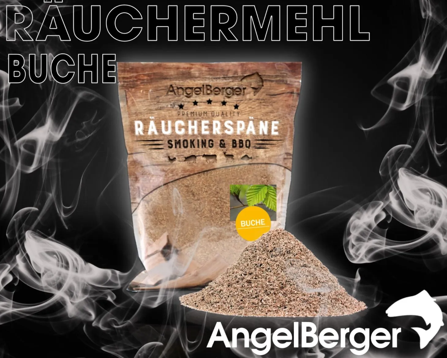 Angel Berger Räuchermehl Buche Deluxe 500g Räucherspäne Räuchern