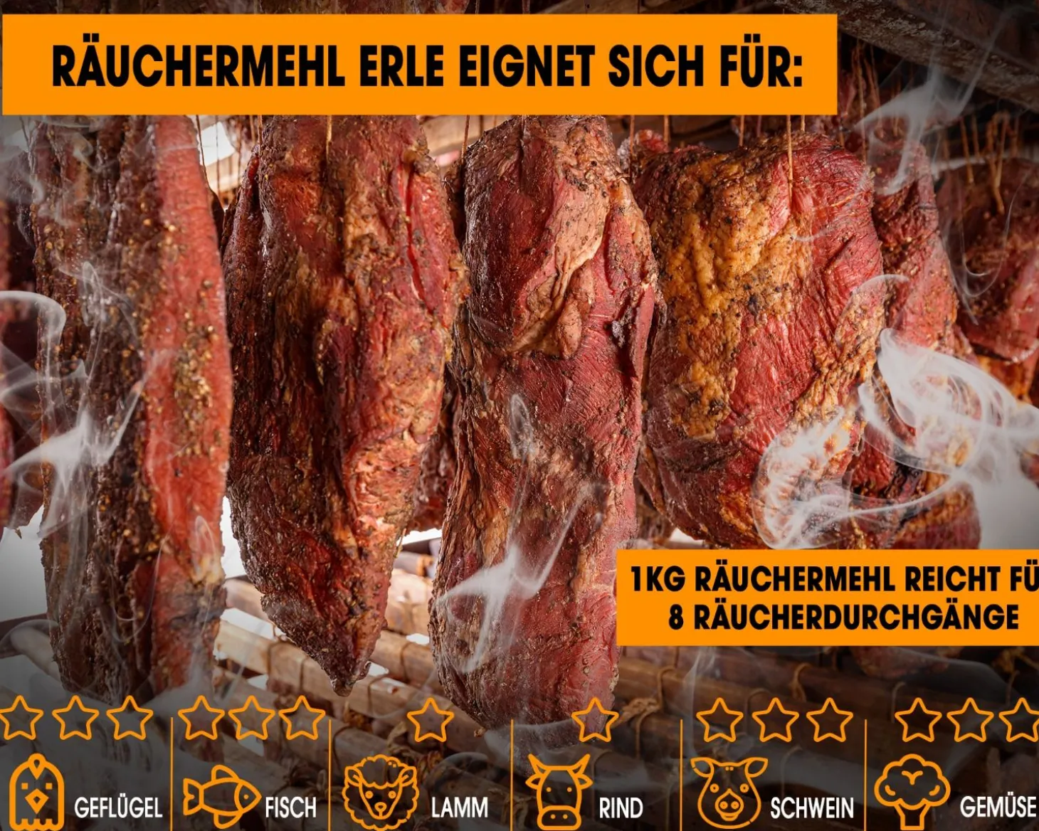 Angel Berger Räuchermehl Erle 10kg Räucherspäne Räuchern