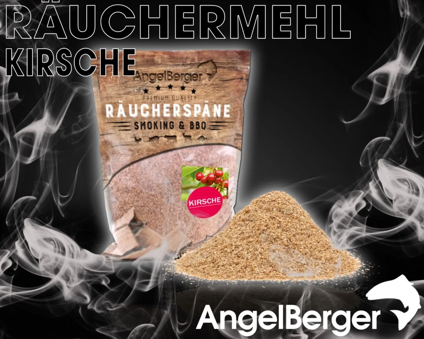 Angel Berger Räuchermehl Kirsche 500g Räucherspäne Cherry Räuchern