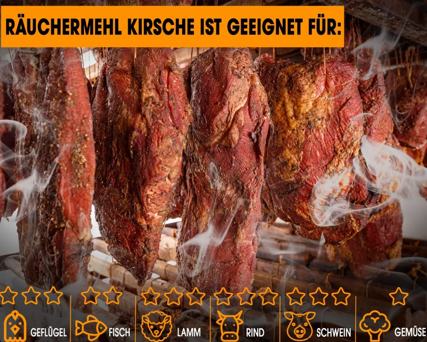 Angel Berger Räuchermehl Kirsche 500g Räucherspäne Cherry Räuchern