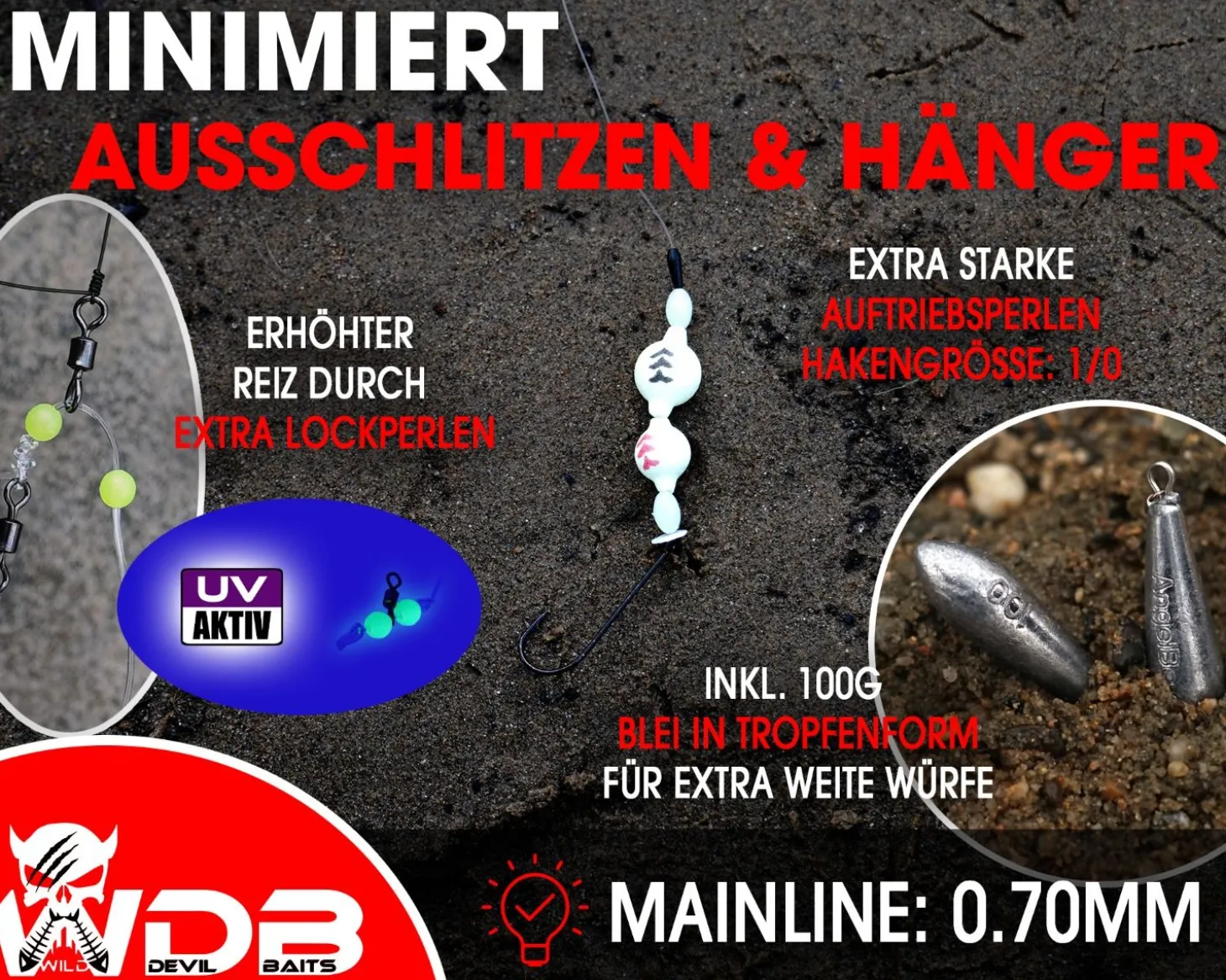 Angel Berger Saltline Brandungscombo Brandungsset mit Zubehör Brandungsrute Meeresrolle mit Brandungsvorfach und Blei Angelsets