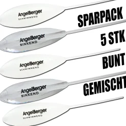 Angel Berger Sbirolino Sortiment 5 Stück Sbirulino Bombarde Weitwurfpose Friedfischangeln