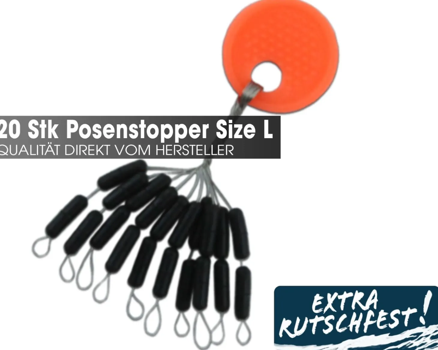 Angel Berger Schnurstopper extra strong L Silikon Stopper Posenstopper Angelzubehör
