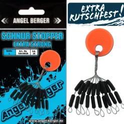 Angel Berger Schnurstopper extra strong XL Silikon Stopper Posenstopper Angelzubehör