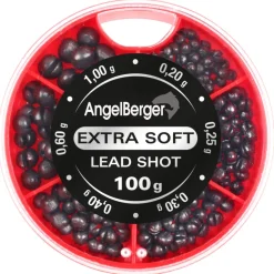 Angel Berger Schrotblei Bleischrot Sortiment Klemmblei Lead Shots Fein 100g Friedfischangeln