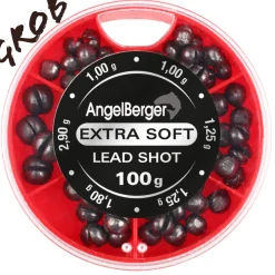 Angel Berger Schrotblei Bleischrot Sortiment Klemmblei Lead Shots Grob 100g Friedfischangeln