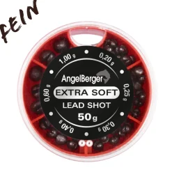 Angel Berger Schrotblei  Bleischrot Sortiment Klemmblei Lead Shots Fein 50g Angelzubehör