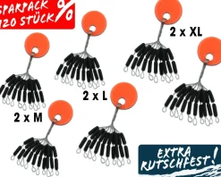 Angel Berger Sparpack Gummistopper Posenstopper  Forellenangeln
