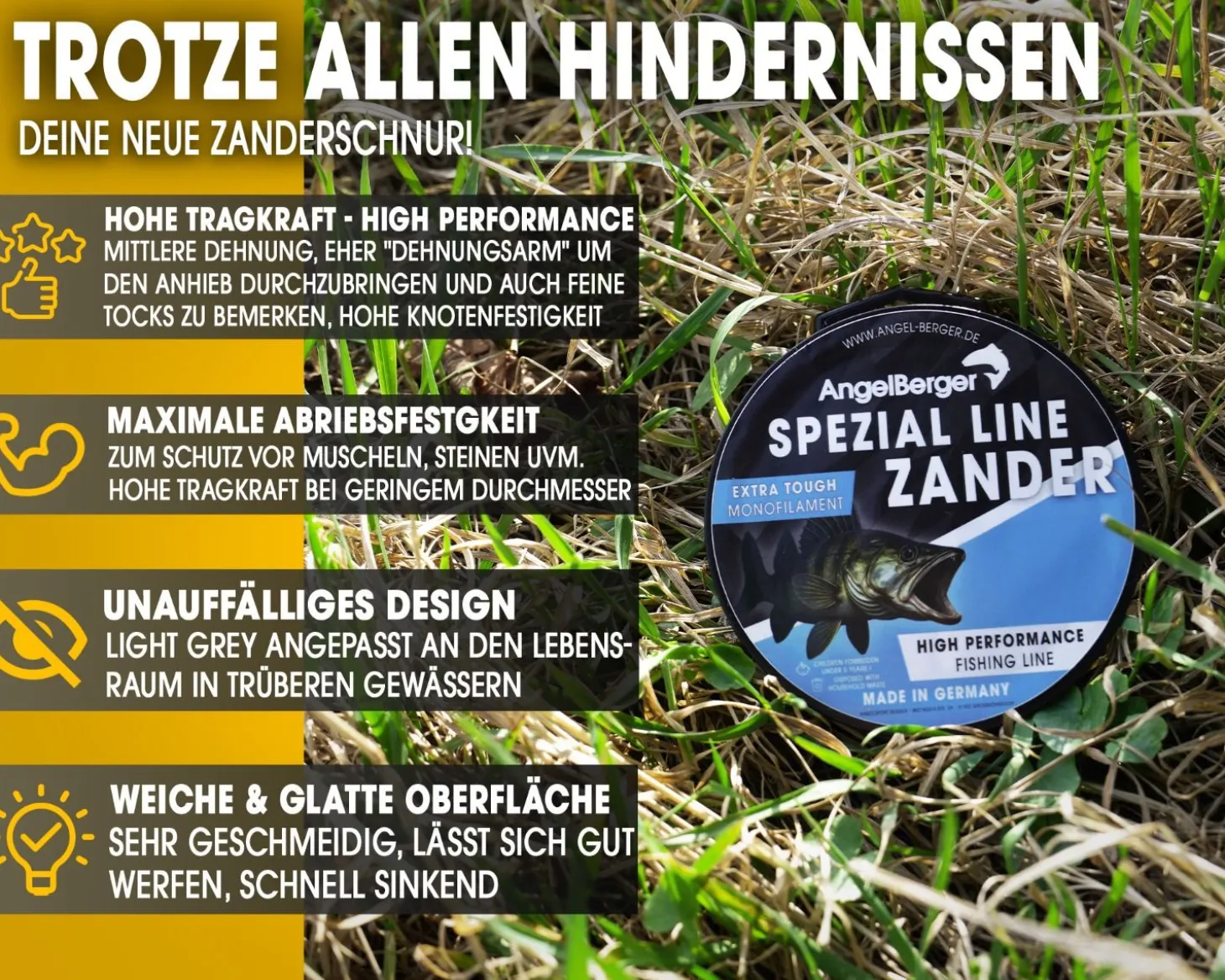 Angel Berger Spezial Line Zander Monofile Angelschnur Angelschnur