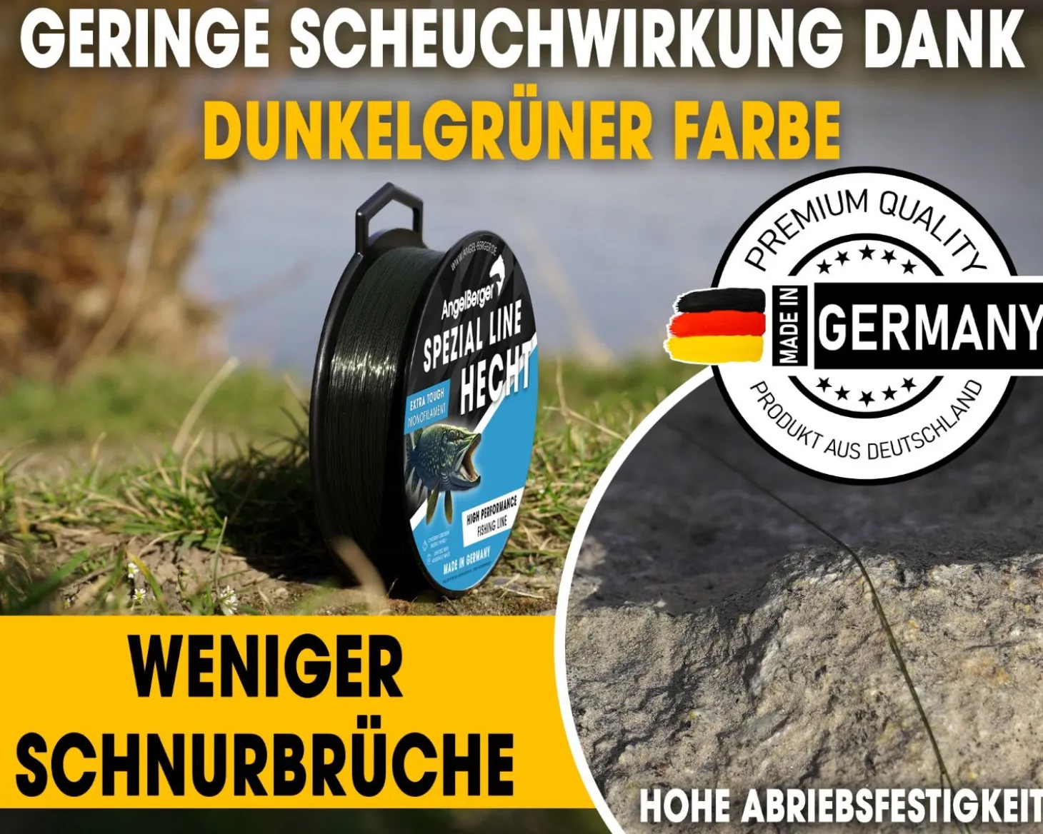 Angel Berger Spezial Line Hecht Monofile Angelschnur Angelschnur