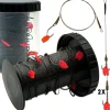 Angel Berger Stahlvorfach Set mit Box Rig Bin mit Stahlvorfächer zum Hechtangeln Steel Wire Leader Set Zielfische