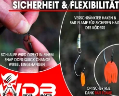 Angel Berger Stahlvorfach Set mit Box Rig Bin mit Stahlvorfächer zum Hechtangeln Steel Wire Leader Set Zielfische