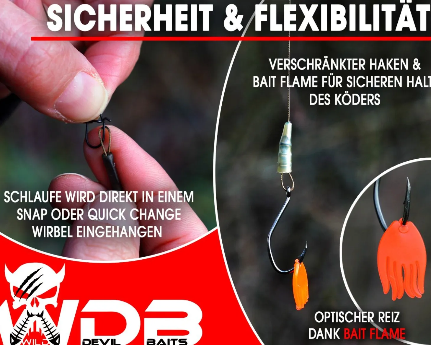 Angel Berger Stahlvorfach Set mit Box Rig Bin mit Stahlvorfächer zum Hechtangeln Steel Wire Leader Set Zielfische