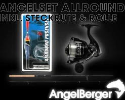 Angel Berger Steck Angelset Rute Rolle mit Zubehör Allround Angelsets