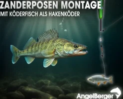 Angel Berger Steck Angelset Rute Rolle mit Zubehör Zander Angelsets