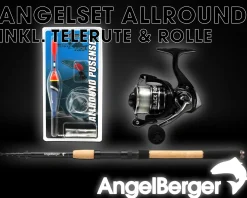 Angel Berger Tele Angelset Allround Rute Rolle mit Zubehör Angelsets