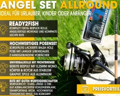 Angel Berger Tele Angelset Allround Rute Rolle mit Zubehör Angelsets