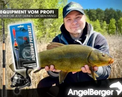 Angel Berger Tele Angelset Allround Rute Rolle mit Zubehör Angelsets