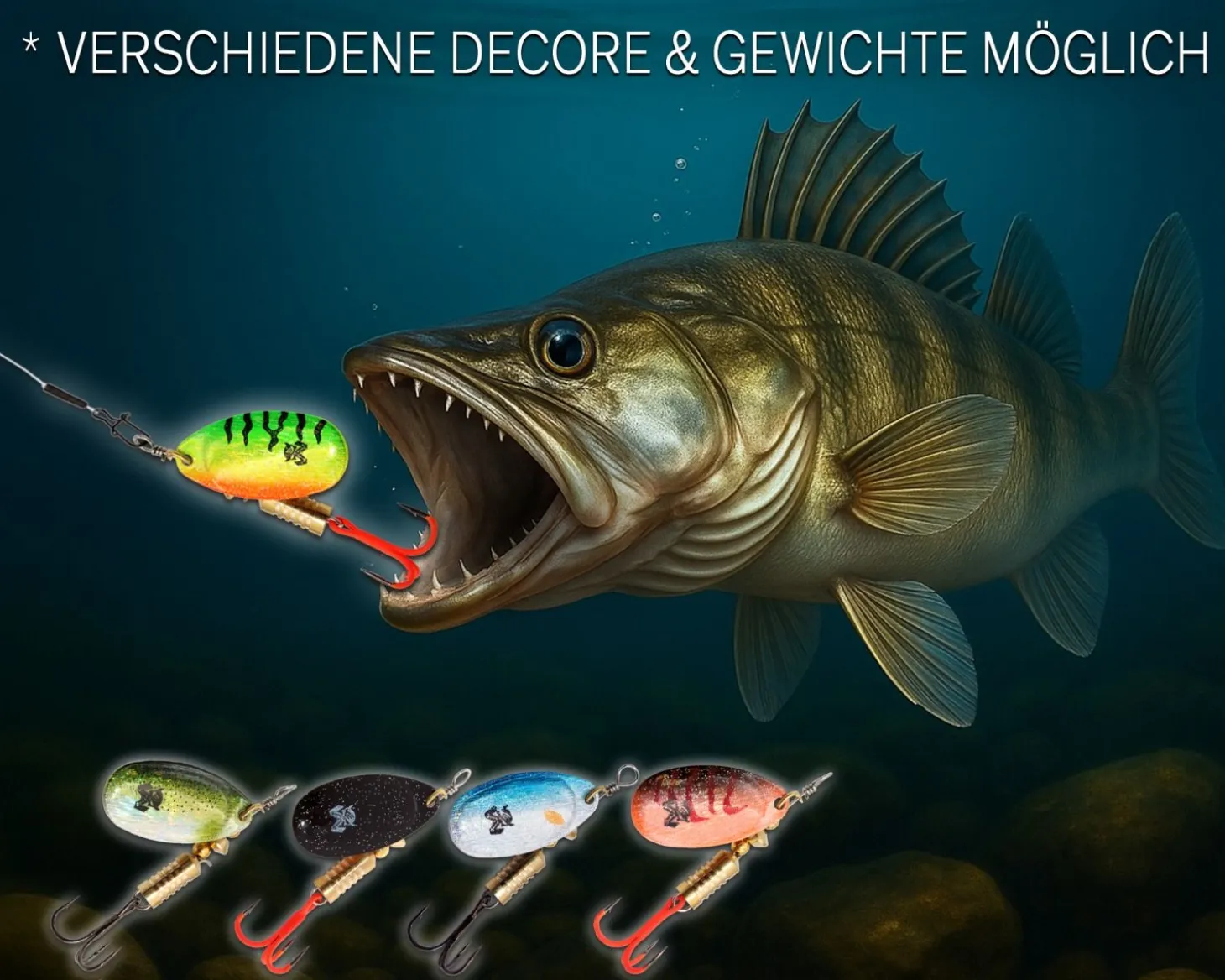 Angel Berger Tele Spinset komplett Angelset Raubfisch mit Kunstködersortiment Angelrute Angelrolle mit Angelköder Angelsets