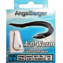 Angel Berger Vorfachhaken Aal/Wurm Angelhaken gebundene Haken Angelhaken  Friedfischangeln