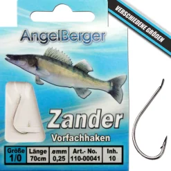 Angel Berger Vorfachhaken Zander Angelhaken gebundene Haken Angelhaken Friedfischangeln