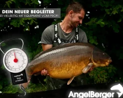 Angel Berger Waage mit Maßband bis 32 kg Hängewaage Anglerwaage Fischwaage Zugwaage Angeln Friedfischangeln